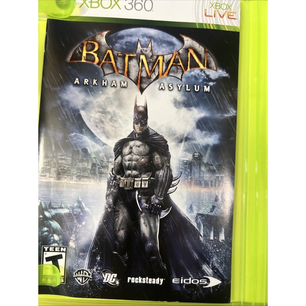 Batman Arkham Asylum - Gamestop‎ Edition (Microsoft XBOX 360, 2009) Complete CIB - Picture 4 of 6